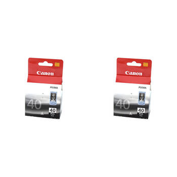 2PK Canon Pixma PG40 Fine Ink Cartridge 329 Page Yield - Black