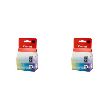 2PK Canon Pixma CL41 Fine Tri-Colour Ink Printer Cartridge 312 Page Yield
