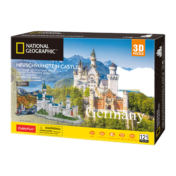 121pc National Geographic 44cm Germany - Neuschwanstein Castle 3D Puzzle 8+