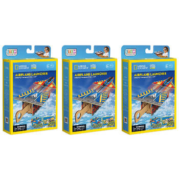 3PK National Geographic Airplane Launcher Kids/Childrens 3D Puzzle 8y+