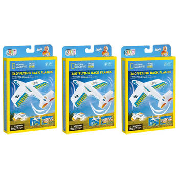 3PK National Geographic 360° Flying Back Planes Kids/Childrens 3D Puzzle 8y+