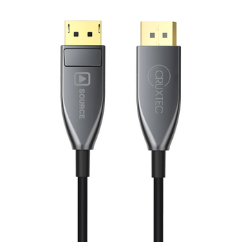 Cruxtec DisplayPort 1.4 8K Active Optical Male 15m 32.4Gbps - Black