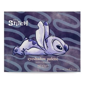 12pc Disney Stitch Denim Pigmented Eyeshadow Makeup Palette 30g Blue