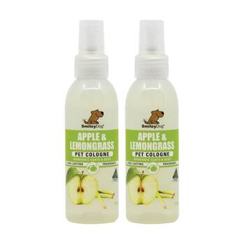 2PK Smiley Dog Pet Grooming Cologne Spray Bottle 125ml Apple & Lemongrass