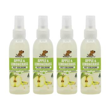 4PK Smiley Dog Pet Grooming Cologne Spray Bottle 125ml Apple & Lemongrass