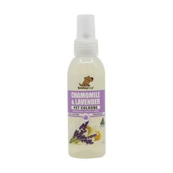 Smiley Dog Pet Grooming Cologne Spray Bottle 125ml Chamomile & Lavender