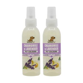 2PK Smiley Dog Pet Grooming Cologne Spray Bottle 125ml Chamomile & Lavender
