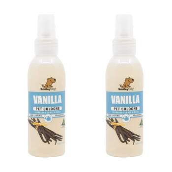 2PK Smiley Dog Pet Grooming Cologne Spray Bottle 125ml Vanilla