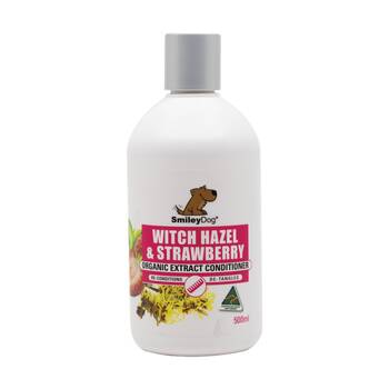 Smiley Dog Pet Grooming Conditioner Bottle 500ml Witch Hazel & Strawberry