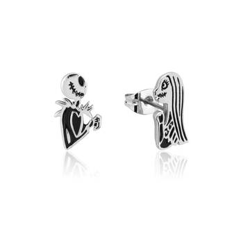 Couture Kingdom Disney Jack & Sally Mix-Match Stud Earrings Silver