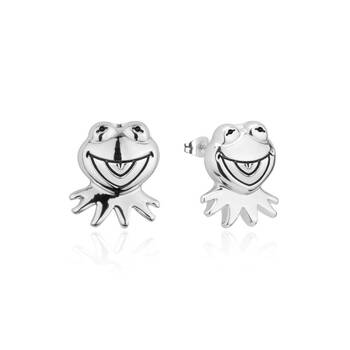 Couture Kingdom Disney the Muppets Kermit the Frog Stud Earrings Silver