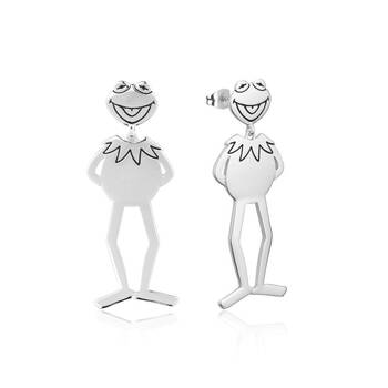Couture Kingdom Disney the Muppets Kermit the Frog Drop Earrings Silver