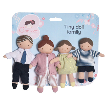 4pc Bonikka Tiny Doll Family Kids/Children Soft Plush Toy Set 1y+