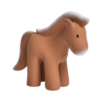 Tikiri 12cm Farm Animal Rubber Horse 95004 Sensory Toy 0m+ Brown