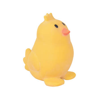 Tikiri 8.5cm Farm Animal Rubber Chicken 95005 Sensory Toy 0m+ Yellow