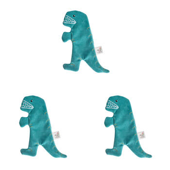 3PK Tikiri T-rex Scrunchie Baby 93205 Teether/Rattle Toy 0m+ Green