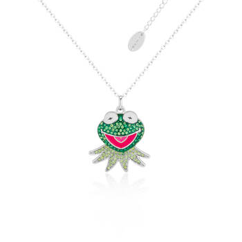 Couture Kingdom Disney The Muppets Kermit the Frog Crystal Necklace 52cm Silver
