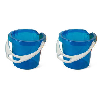2PK Dantoy Classic Transparent 1.2L Bucket w/ Lip Kids - Assorted 2y+