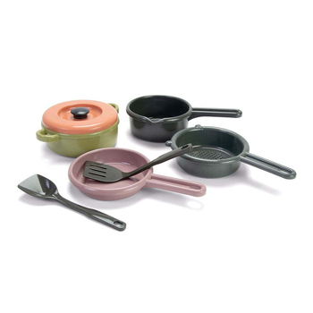 7pc Dantoy Green Bean Pot/Sieve/Pan Kitchen Pretend Play Kids Toy Set 2y+