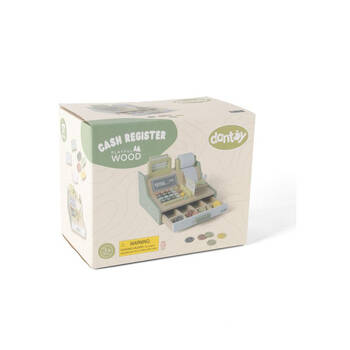 17pc Dantoy Playful Wood Cash Register Set 24x28.5cm Toy Kids 3y+