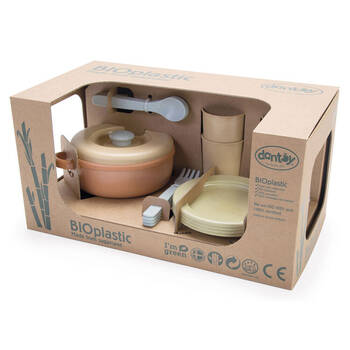 22pc Dantoy Bioplastic Dinner Set Sustainable Toys Kids 2y+