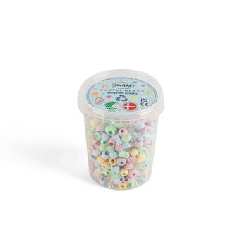 520pc Dantoy Recycled Plastic Beads Large - Pastel 3y+