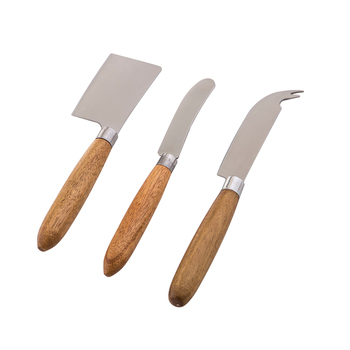 3pc Davis & Waddell Fine Foods Cheese Knife Set Natural