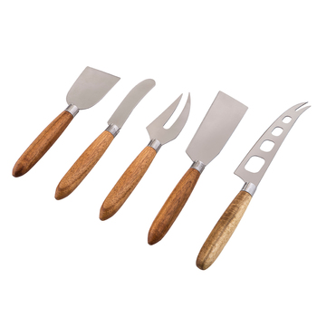 5pc Davis & Waddell Fine Foods Cheese Knife Set Natural