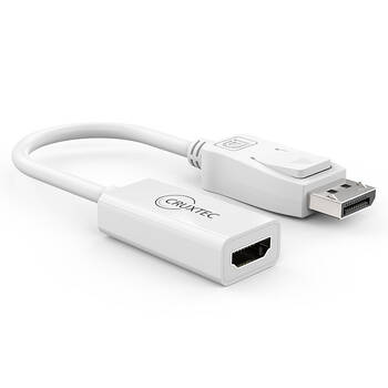 Cruxtec DispayPort Male to HDMI Female Adapter - White