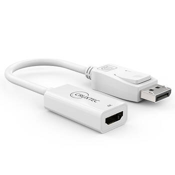 Cruxtec Displayport Male To HDMI Female 4K Adapter - White