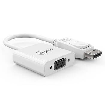 Cruxtec DisplayPort Male To VGA Female Adapter - White