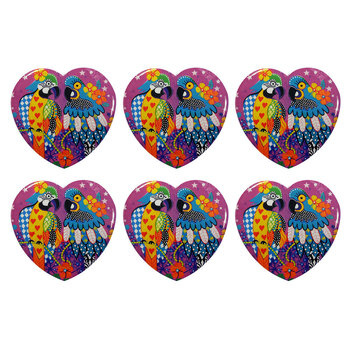 6PK Maxwell & Williams Love Hearts Ceramic Heart Coasters - Araras
