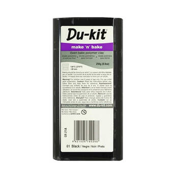 Dukit Make-N-Bake Artist Oven Bake Modelling Clay Compound 250g Black