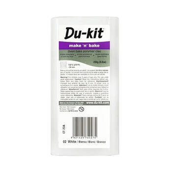 Dukit Make-N-Bake Artist Oven Bake Modelling Clay Compound 250g White