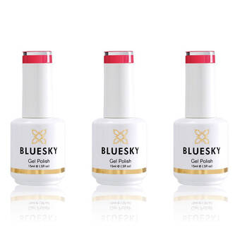 3PK Bluesky 80507 Hot Chillis Gel Nail Polish Manicure Colour UV LED Lacquer 15ml