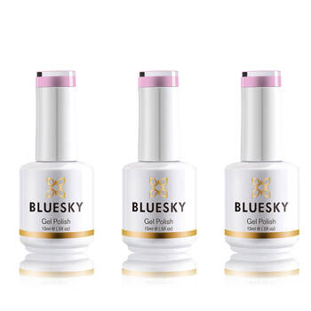 3PK Bluesky DC099 Pink Memory Purple Gel Nail Polish Manicure/Pedicure 15ml