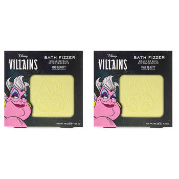 2PK Disney Pop Villains Ursula Creamy Coconut Scented Bath Fizzer 130g Yellow