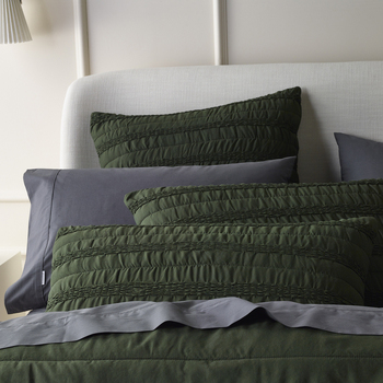 Bianca Vienna Double Polyester Bedspread w/ 2x Pillowcases Set - Green