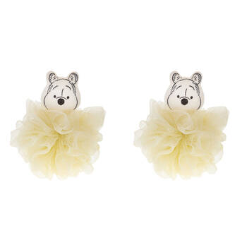 2PK Disney Winnie the Pooh Body Exfoliator Shower Loofah Puff Yellow