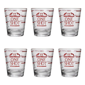 6PK Winex Oversize Shot Glass Drinking Barware Accessory Clear
