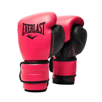 Everlast 10oz Powerlock2 Boxing Training Gloves Pair - Pink/Black