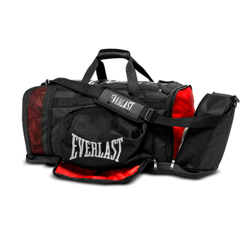 Everlast Contender Sports Gym Travel Hybrid Duffel Bag/Backpack Black