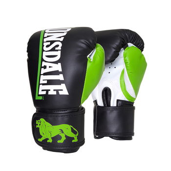 Lonsdale Challenger Junior 6oz Boxing Glove Pair Kids 6y+ Black/Green