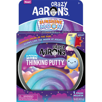 Crazy Aarons Sushine Moon Glow in the Dark Putty Tin Kids Sensory Toy 3y+/454g