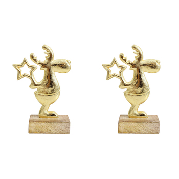 2PK LVD Gifting Reindeer Decorative Sculpture Home/Lounge Decor