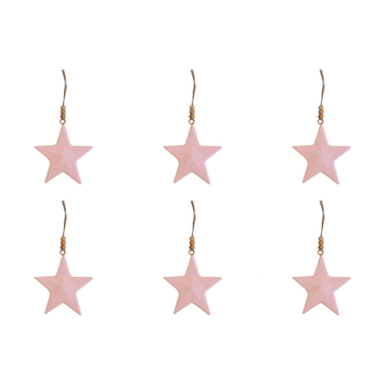 6PK LVD Metal Star Decorative Sculpture Home/Lounge Decor Assorted