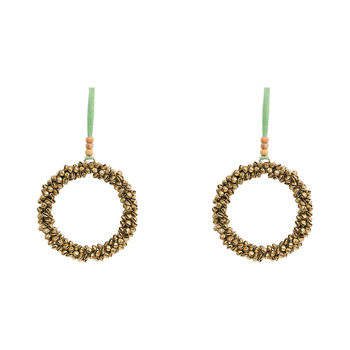 2PK LVD Brass Bells Wreath Decorative Sculpture Home/Lounge Decor