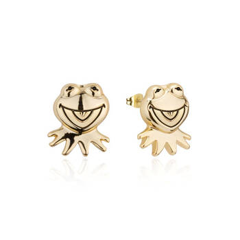 Couture Kingdom Disney The Muppets Kermit The Frog Stud Earrings 15mm Gold
