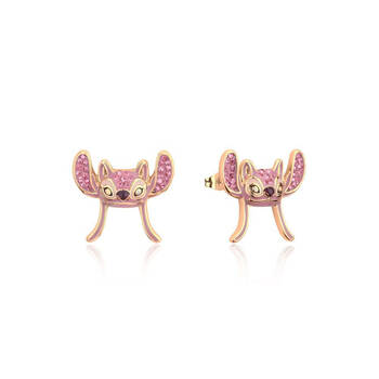 Couture Kingdom Disney Lilo and Stitch Angel Crystal Stud Earrings 10mm Gold