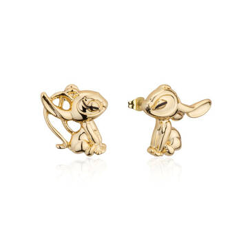 Couture Kingdom Disney Lilo and Stitch Angel Kissing Stud Earrings Gold